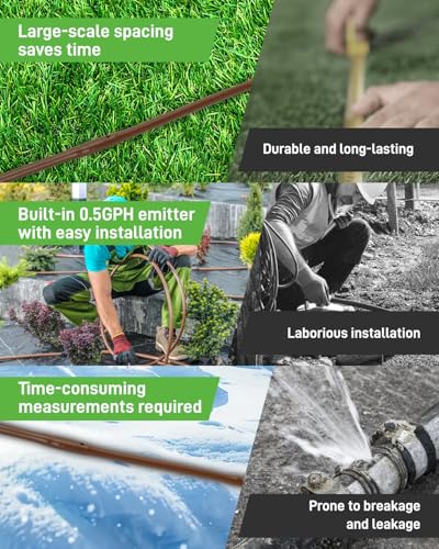 1 4" Drip Irrigation Tubing with 6" Emitter Spacing (250FT)