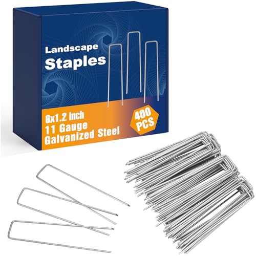 400 Pack Landscape Staples 6 Inch (6 Inch-400 Pcs)