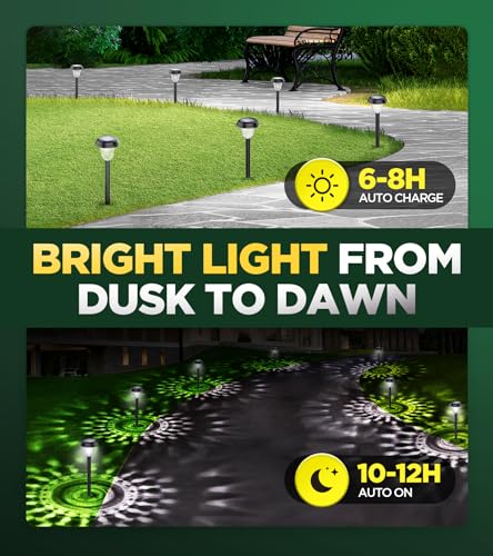10 Pack Ultra Bright Solar Lights Outdoor Waterproof (10 Pack / Cool White)