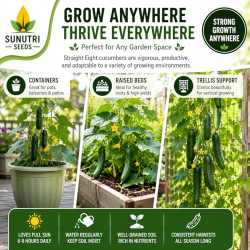 Straight Eight Cucumber Seeds for Planting