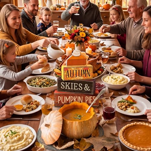 3 Pcs Fall Table Decor (Pumpkin Pie)