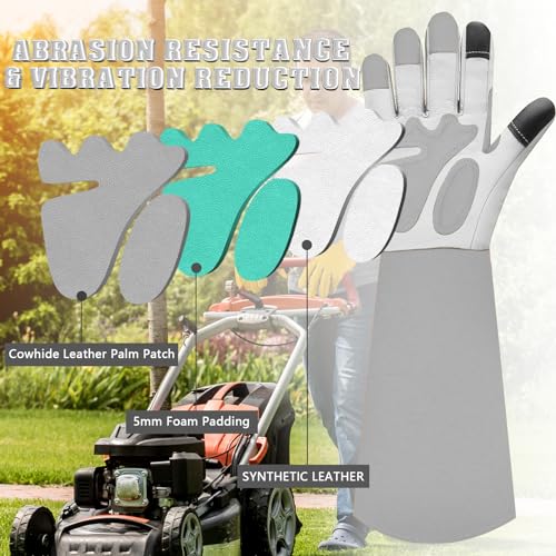 Gardening Gloves for Women Men (Grey / Small (Pack of 1))