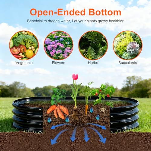 Raised Garden Bed Outdoor (Black)