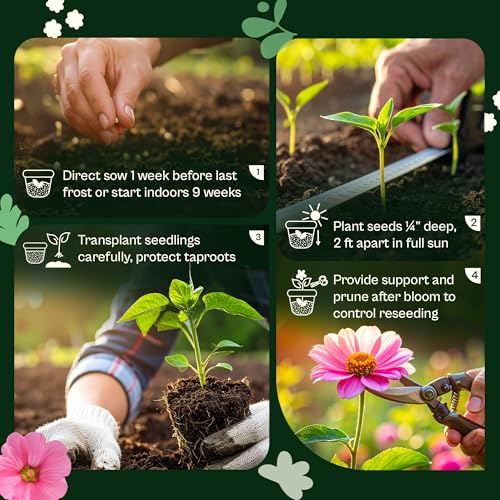 100 Mix Hollyhock Seeds