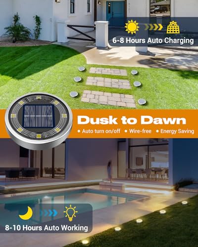 2 Pack Solar Lights Outdoor Waterproof (Warm White / 2 Pack)