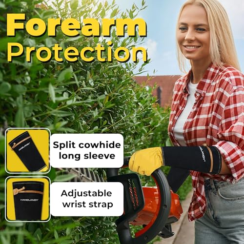 Rose Pruning Gloves for Men Women (Mustard Yellow / Medium (Pack of 1))