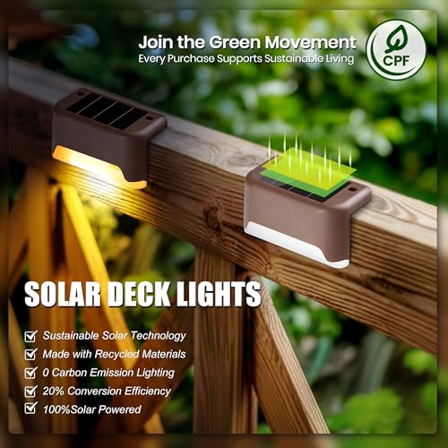 Solar Deck Lights Outdoor 20 Pack (20 / Warm White)