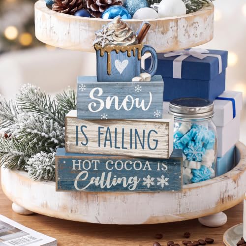 4 Pcs Christmas Table Decor (Snow is Falling)