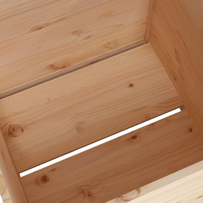 Raised Garden Bed Planter Box 27.6"x27.6"x27.6" Solid Wood Pine Outdoor Garden Box Elevated Raised Planter for Flower and Vegetable Garden Beds