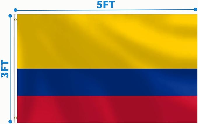 Colombian Flag 3x5 FT Heavy Duty Colombia Flag Double Stitched Vivid Color Fade Proof Outdoor Decor With Brass Grommets(Colombia)