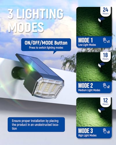 Solar Spot Lights Outdoor Waterproof (Cool White / 6 Pack)