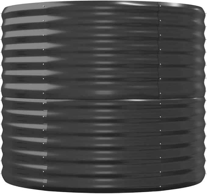 Garden Raised Bed Powder-Coated Steel 59.8"x31.5"x26.8" Anthracite,Raised Garden Bed,Outdoor Planters for Flower Herb Garden