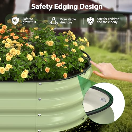 Raised Garden Bed Kit (Avocado Green / 5×2×1 ft)