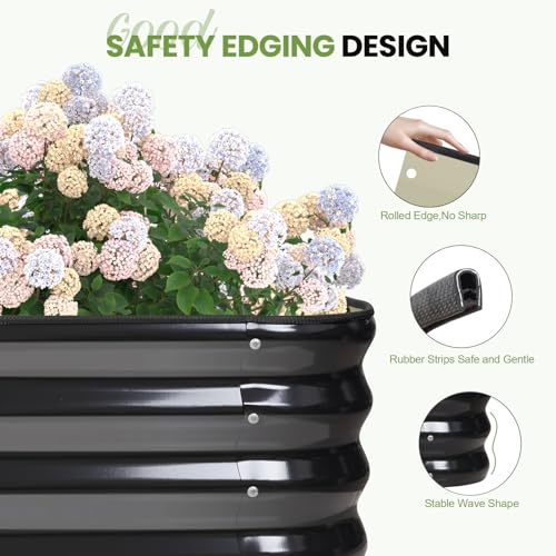 Raised Garden Beds Outdoor (Gray / 8x3x1ft(1pcs))