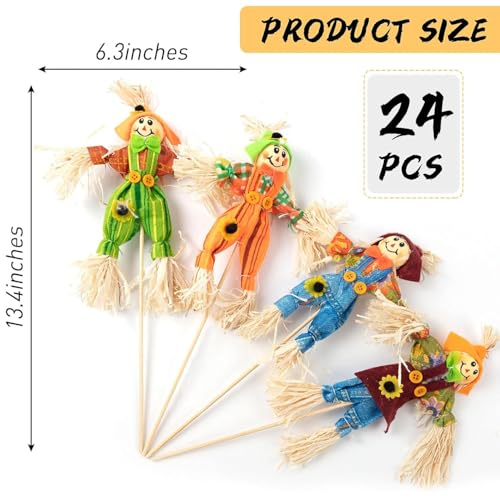 24 PCS Halloween Scarecrow Decorations