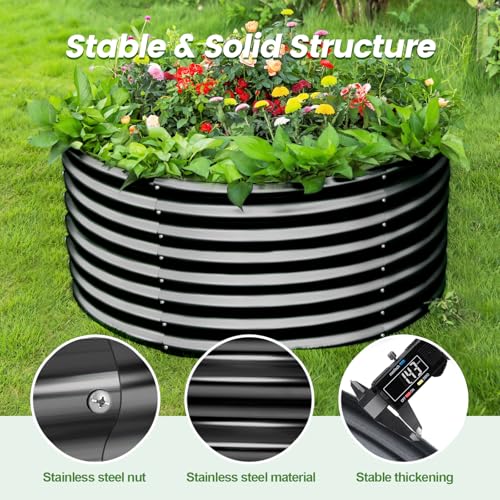 4×4×2ft Galvanized Raised Garden Bed Kit 2Pcs (Gray / 4×4×2ft (2-Pack))