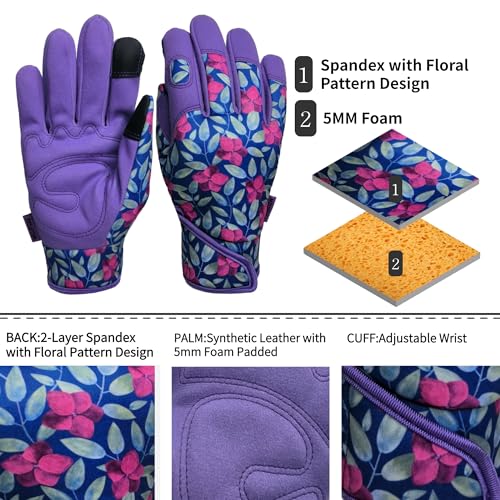 2 Pairs Outdoor Gardening Gloves (2 Pairs Per Pack-purple / Medium)