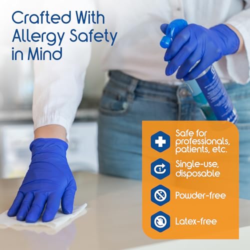 Cobalt Blue Nitrile Disposable Gloves (Small / Blue - Box of 100)