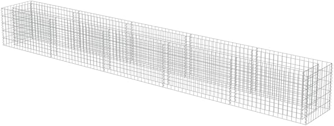 Gabion Raised Bed,Raised Bed Outdoor Garden Stone Basket Planter Raised Vegetable Bed,Steel Garden Decoration Galvanized Steel 177.2"x19.7"x19.7"