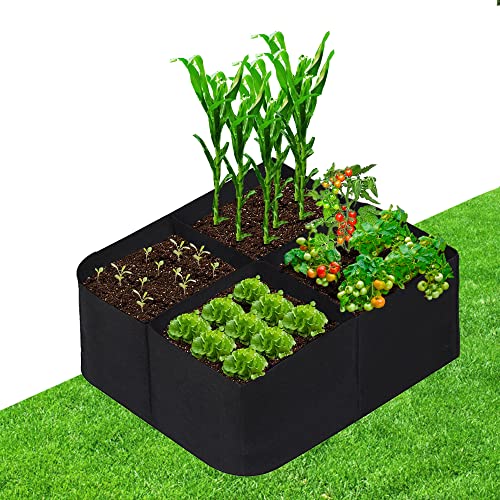 Fabric Raised Garden Beds Outdoor (Square / 1 Pack 4Grids 2x2 ft)