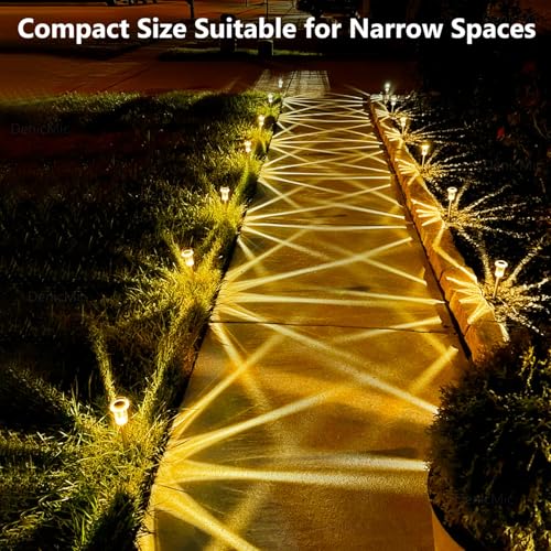 10 Pack Solar Pathway Lights Outdoor Waterproof Warm White LED (Warm 10Pack)