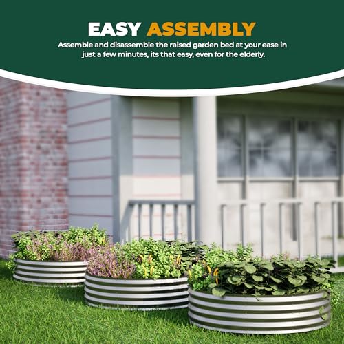 Galvanized Raised Garden Bed Kit 2x2x1 Ft Pack of 2 (Pack of 2)