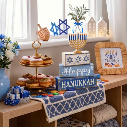 4 Pcs Hanukkah Table Decor for Home (Candlestick 2)