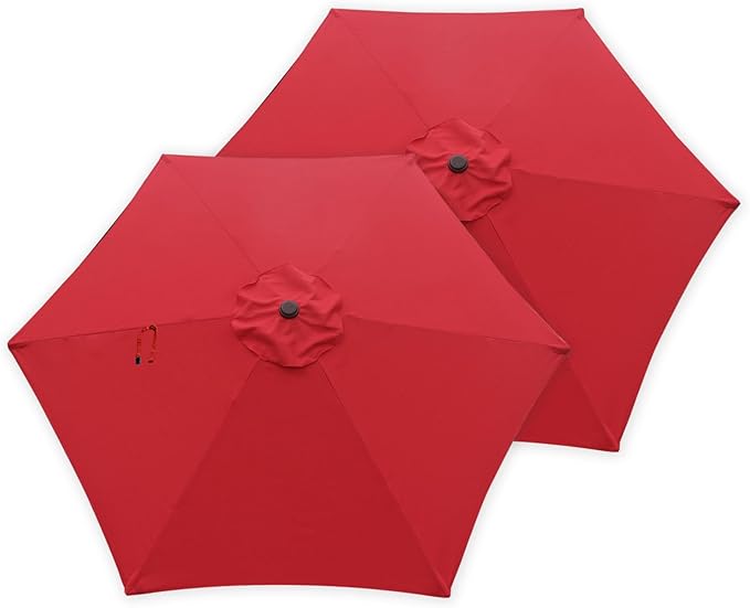 Goodgoods 9ft Patio Umbrella Replacement Canopy Market Umbrella Top Outdoor Umbrella Canopy (2pcs/package)