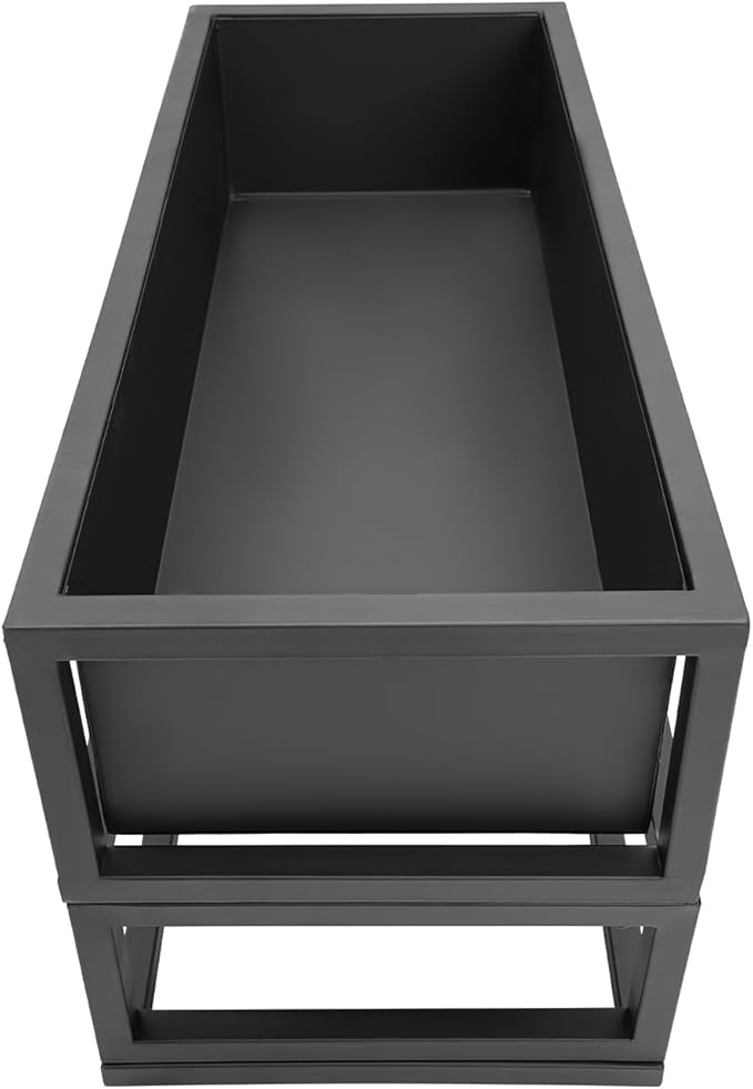Raised Garden Bed, Standing Metal Growing Bed Planter Box Stand with Legs for Backyard Patio Balcony Outdoors or Indoors (28.74 * 12.2 * 14in)