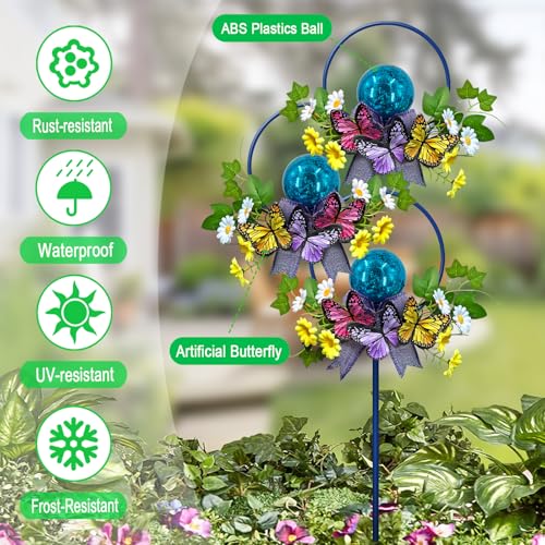 Solar Lights Outdoor Garden Stakes (Coloful Flower)