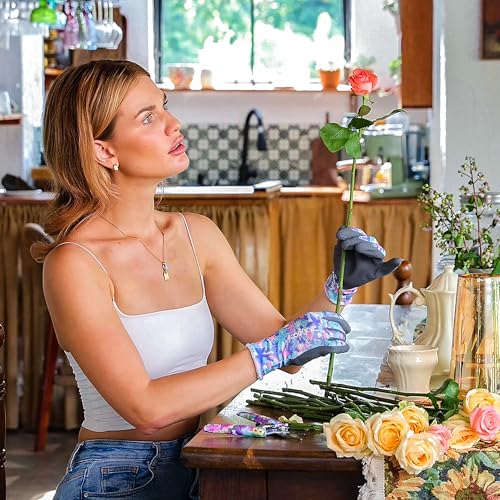 6 Pairs Gardening Gloves for Women (Colorful / Small (Pack of 6))