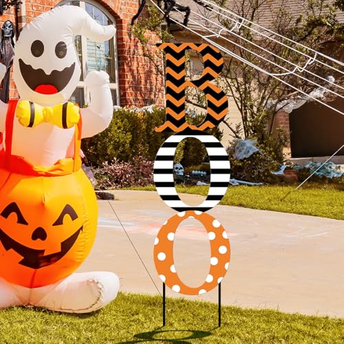 Halloween Boo Metal Garden Stakes
