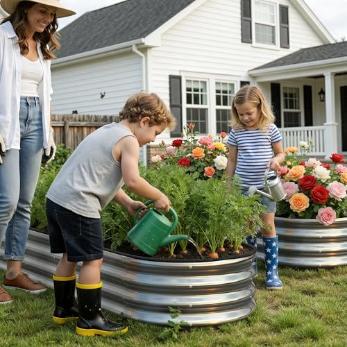 Metal Raised Garden Bed Kit (Silver / 4x2x1ft-1pcs)