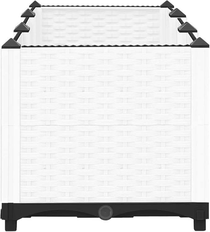 Raised Bed 47.2"x15.7"x15" Polypropylene Planter for Outdoor Garden, Flower Box, Large Planter, Garden for Vegetables and Flowers
