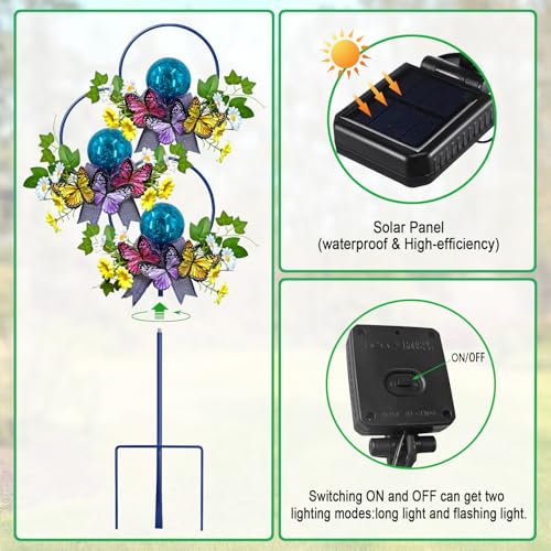 Solar Lights Outdoor Garden Stakes (Coloful Flower)