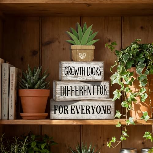 4 Pcs Farmhouse Table Decor (Growth Looks Different for Everyone)