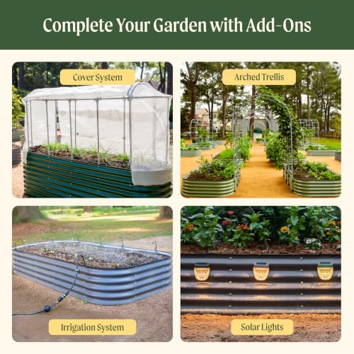 Raised Garden Bed Kit (Olive Green / 17" Tall)