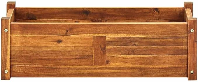 vidaXL Raised Bed Warm Rustic Acacia Wood Large Raised Bed Rectangular