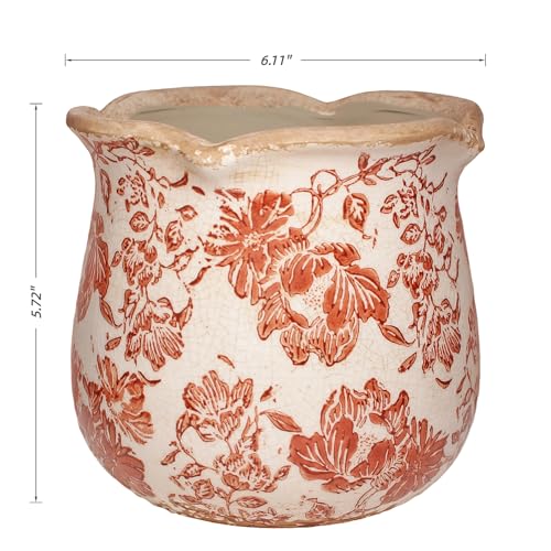 Country Farmhouse Fall Planters (Red Flower)