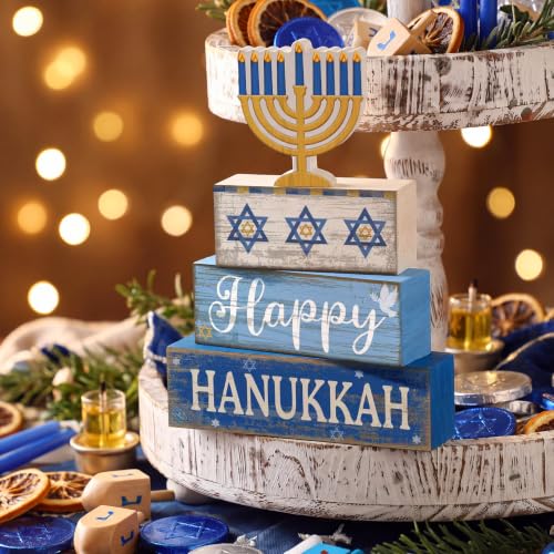 4 Pcs Hanukkah Table Decor for Home (Candlestick 2)