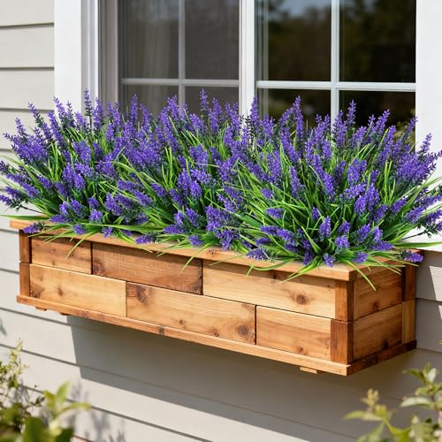 16PCS Artificial Flowers for Outdoors (Purple / 16PCS)