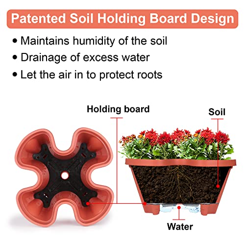 Vertical Planter Tower (Red / 5 Tier)