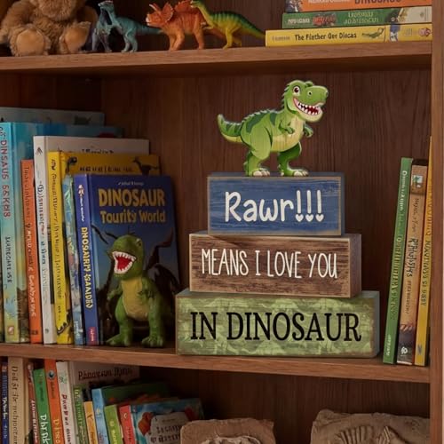 4 Pcs Dinosaur Table Decorations Wooden Dinosaur Party Decor (Dinosaur)