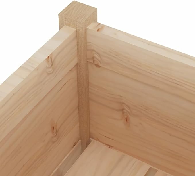 Raised Bed Wood, Raised Beds for Garden, Wooden Raised Bed Planter, Raised Bed Wood Brown, Herb Bed, Wood, Flower Box, Flower Box, Flower Tub, Garden Planter, 70 x 31 x 70 cm