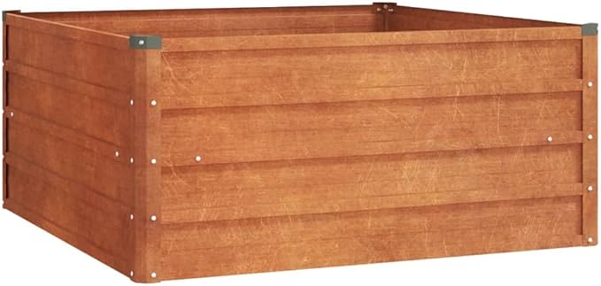 Garden Raised Bed Rusty Corten Steel Medium Durable Patio Accessories Porch Decor for Terrace Outdoor