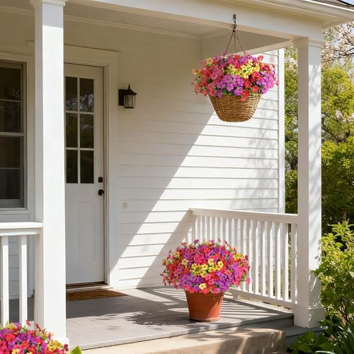 16PCS UV Resistant Artificial Flowers for Outdoors (Mix 4 Colors / 16PCS)