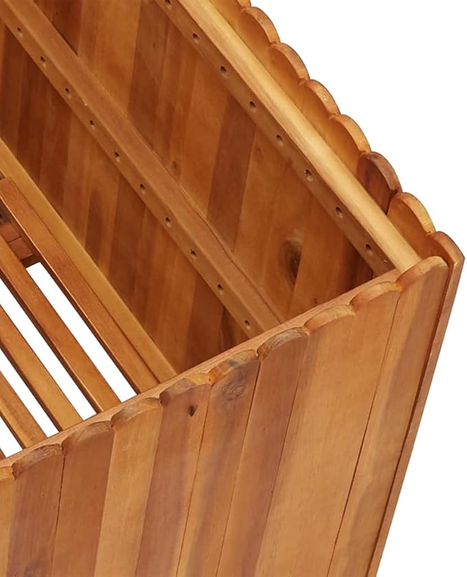 Garden Raised Bed,Wooden Flower Beds, Outdoor Garden Suitable for Flowers, Herbs and Fruits, Lawns, Verandas, Balconies, Patios 39.4"X39.4"X19.7" Solid Acacia Wood