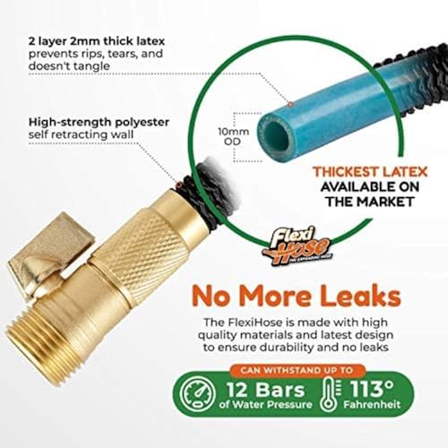 Lightweight Expandable Garden Hose (Black / 150 ft)