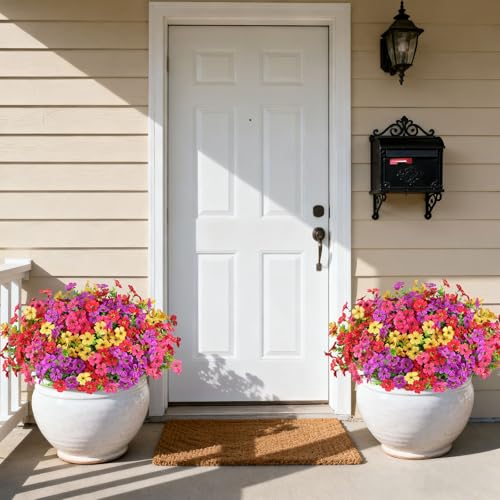 16PCS UV Resistant Artificial Flowers for Outdoors (Mix 4 Colors / 16PCS)