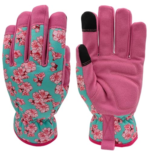 Lightweight Gardening Gloves (Pink&blue / Medium)